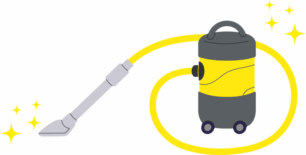 Illustration of a professional carpet cleaning machine